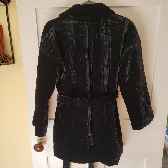 Eileen Fisher Velvet Midi Coat - Picture 6 of 8